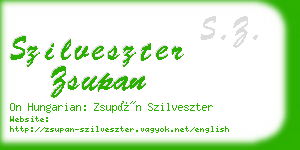 szilveszter zsupan business card